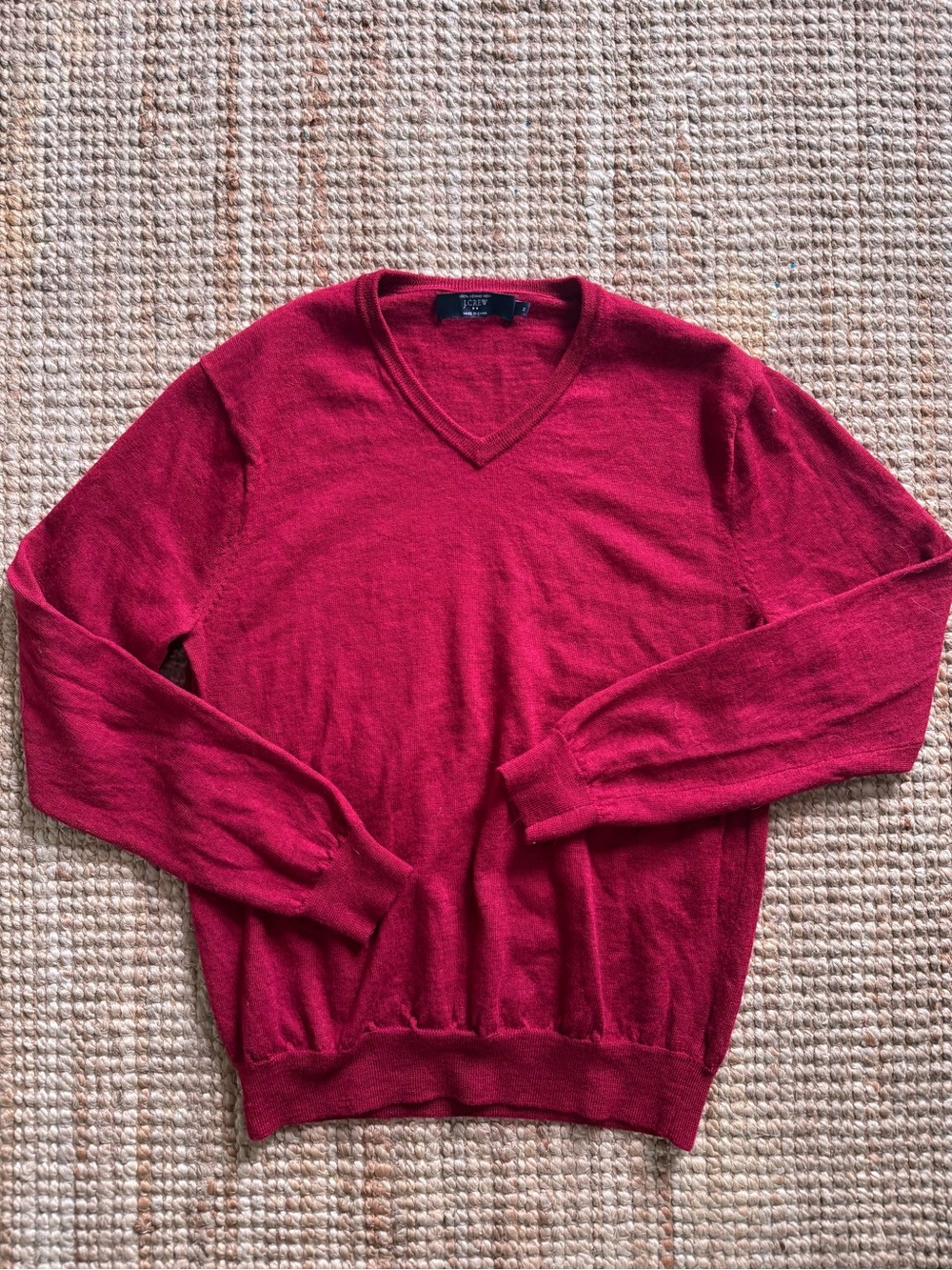 J.Crew 100% Merino Wool V-Neck Sweater Shirt| S